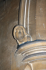 Head on the north side of the chancel arch June 2011